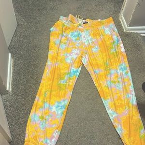 plus size tie die stretch pants